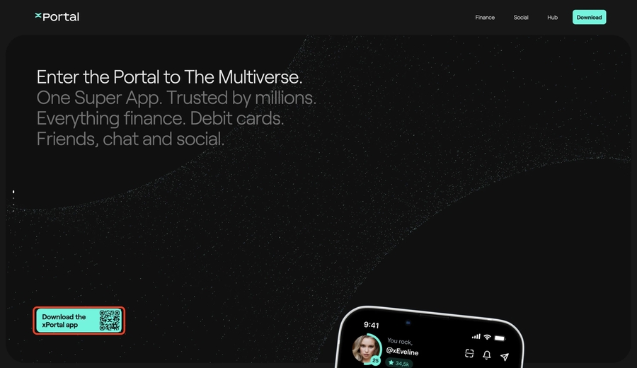 1 - xPortal website menu