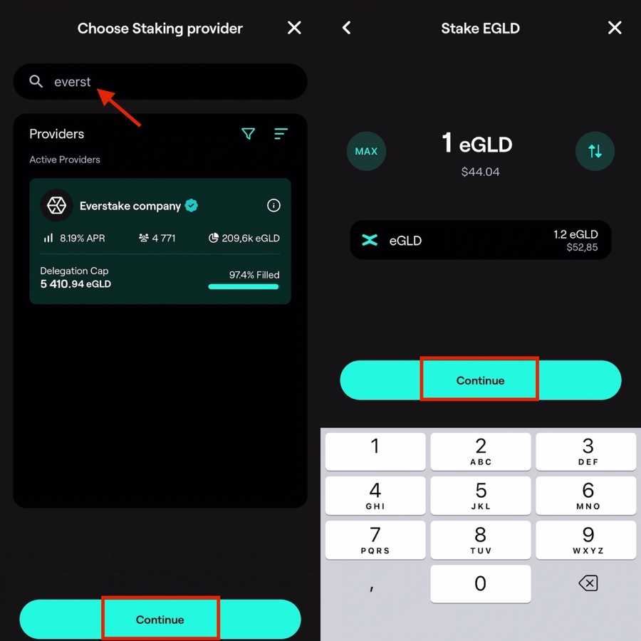 9 - xPortal - choose Staking Provider